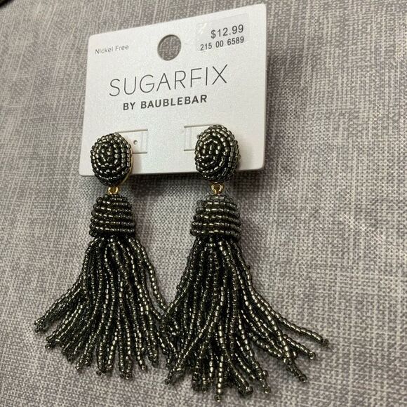 SUGARFIX by BaubleBar Polished Beaded Tassel Earrings - Picture 3 of 7